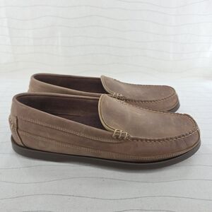 LL Bean Mens Brown Leather Venetian Loafer Moccasin Dress Shoes RN71341 Size 11D